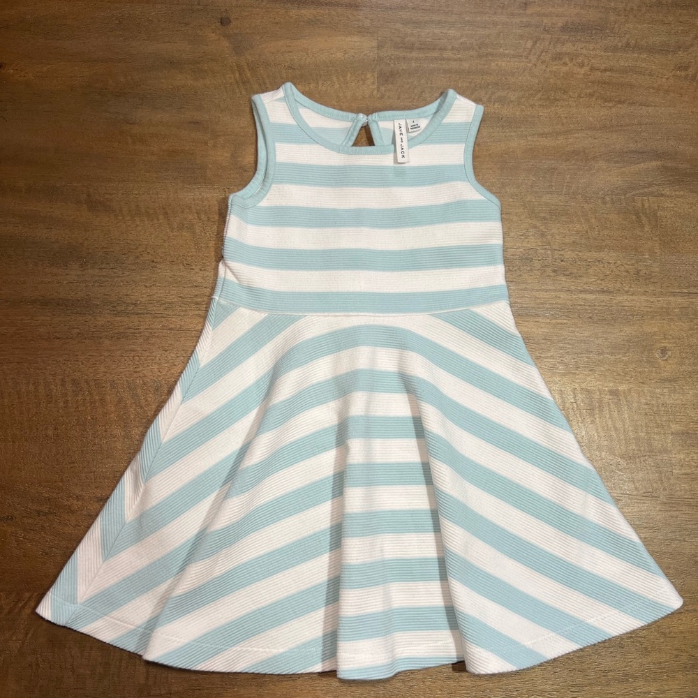 Janie and Jack White and Blue Fit and Flare Dress